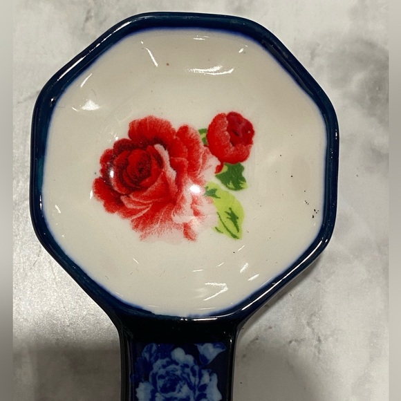 The Pioneer Woman Nesting Measuring Bowls & Spoons Set 8 piece Floral Stoneware - Picture 8 of 16